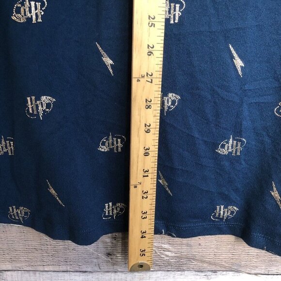 Harry Potter Nightgown Blue Pajama Graphic Lightening Bolts HP Logo 2x-3x soft - Picture 7 of 8